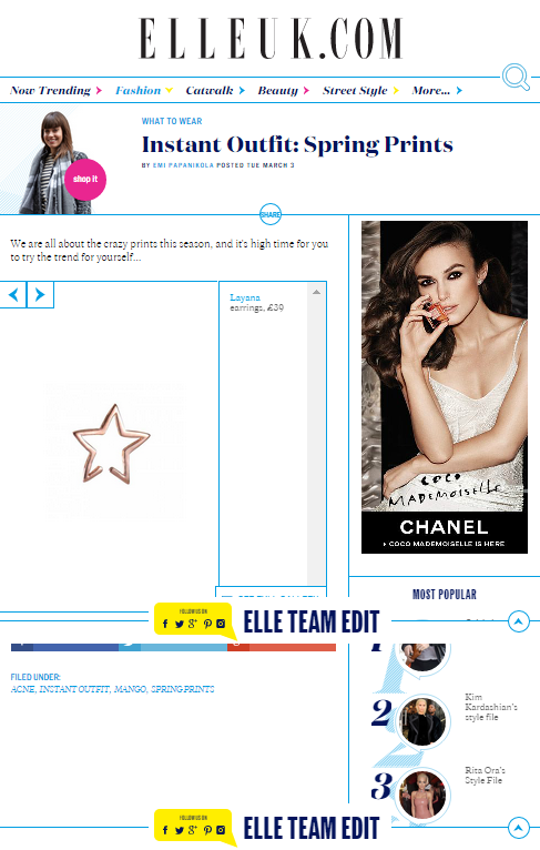 Elle UK online