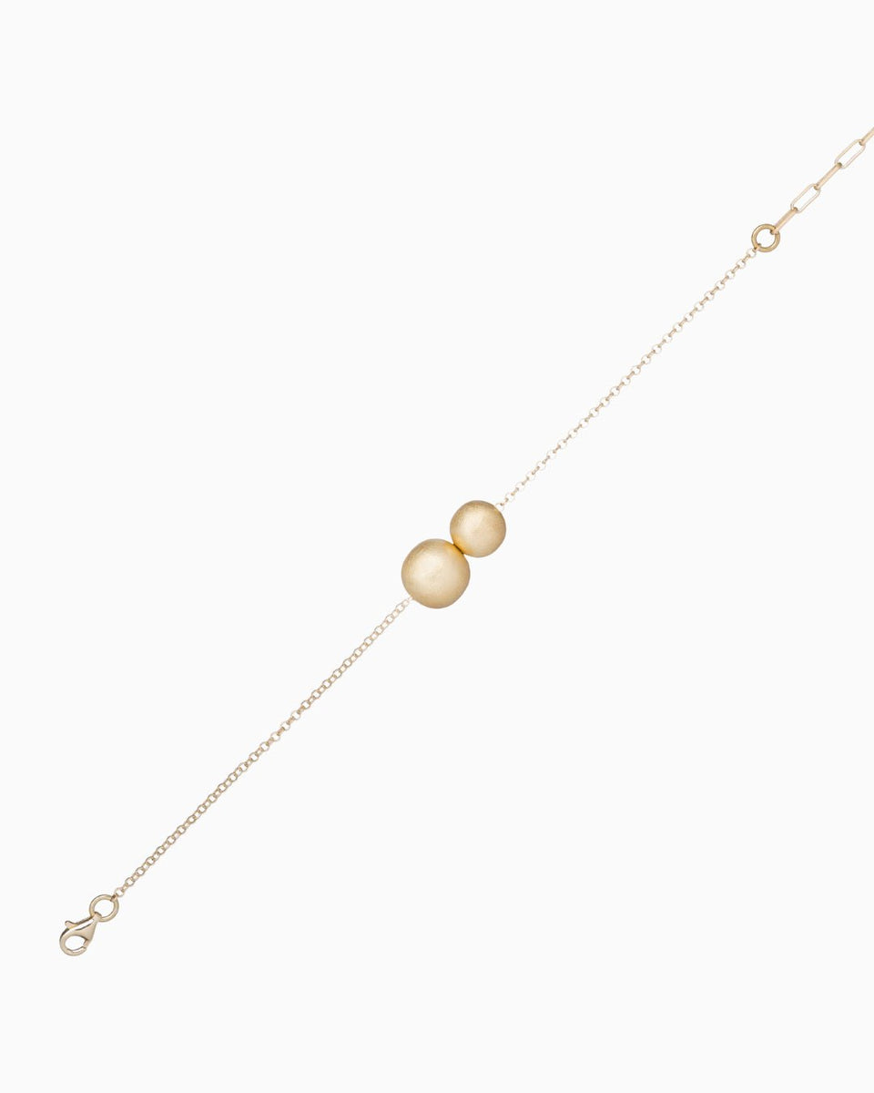Double Sphere Gold Bracelet – Layana London